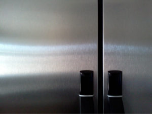 stainless steel fridge doors and handles